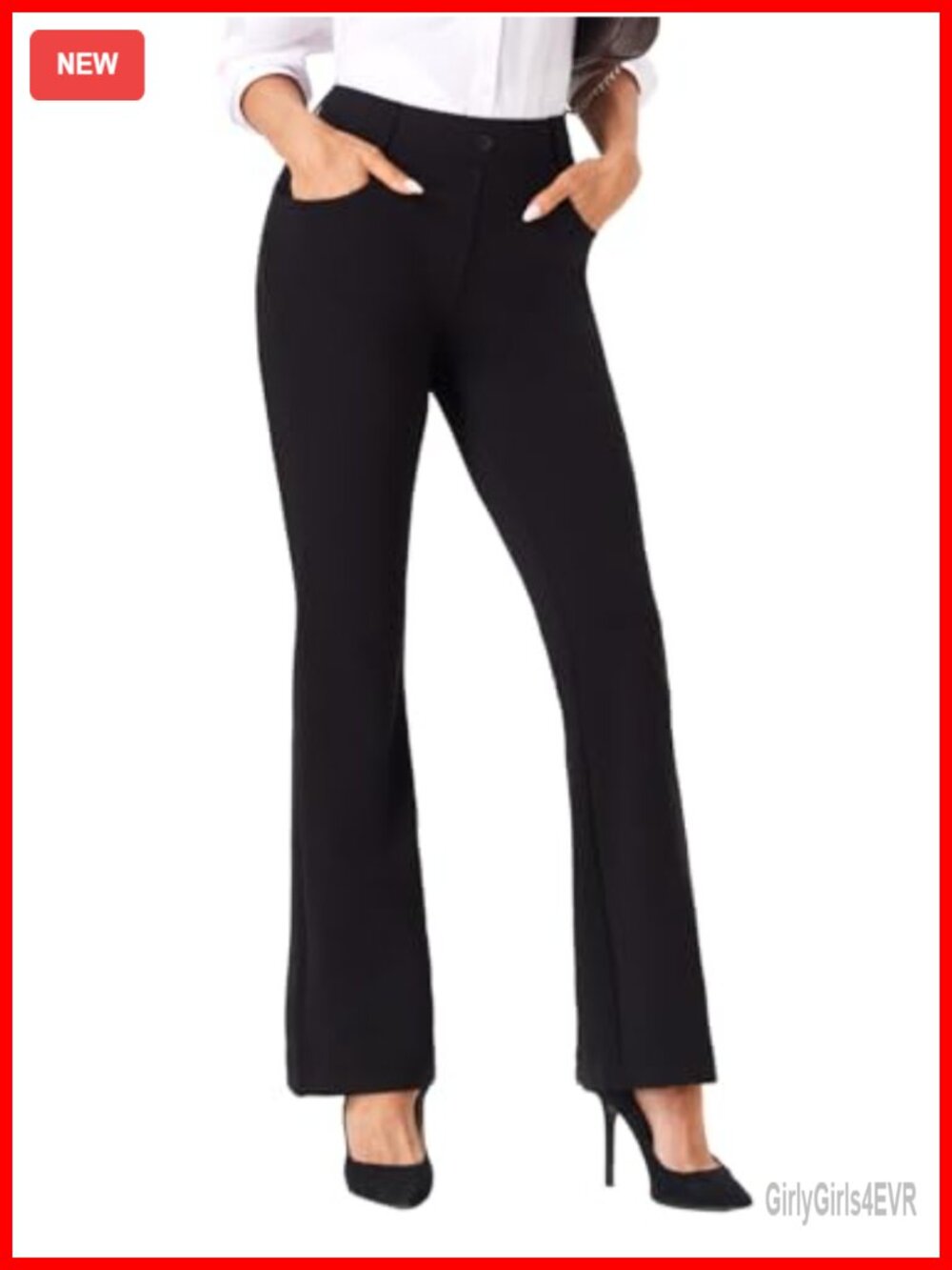 Straight Leg Stretchy Dress Work Pants